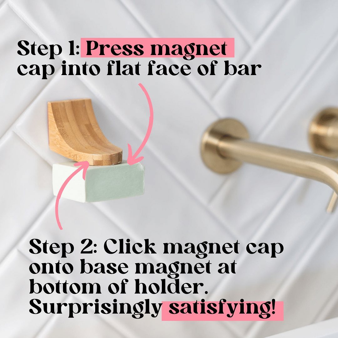 Bamboo Air Dry Magnetic Bar Holder