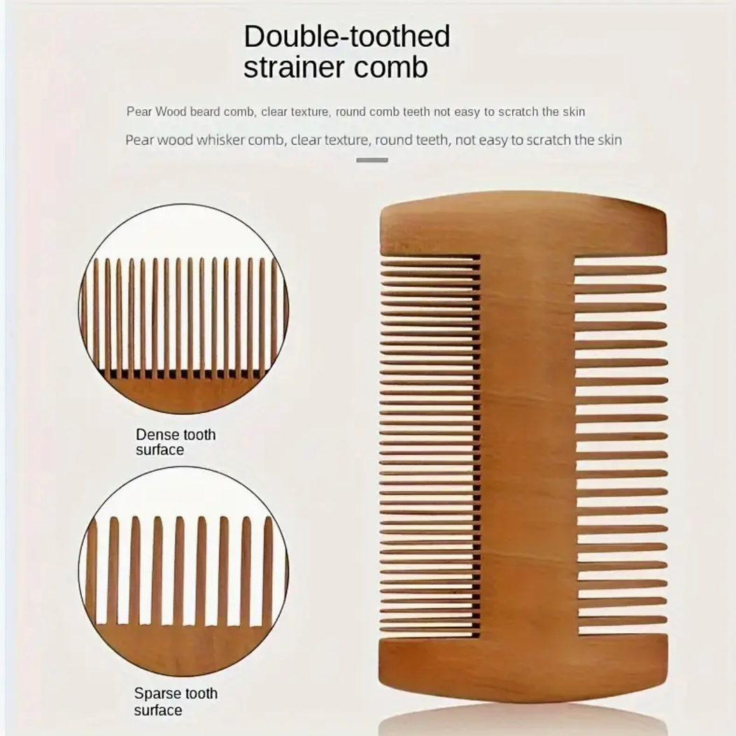 Men's Beard Brush & Comb Set